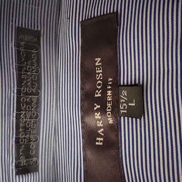 Harry Rosen Men's Dress Shirt 15.5 L - Picture 2 of 4